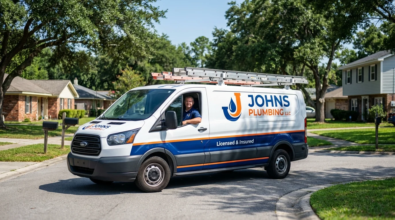 Johns Plumbing LLC service van in Jersey Shore, PA