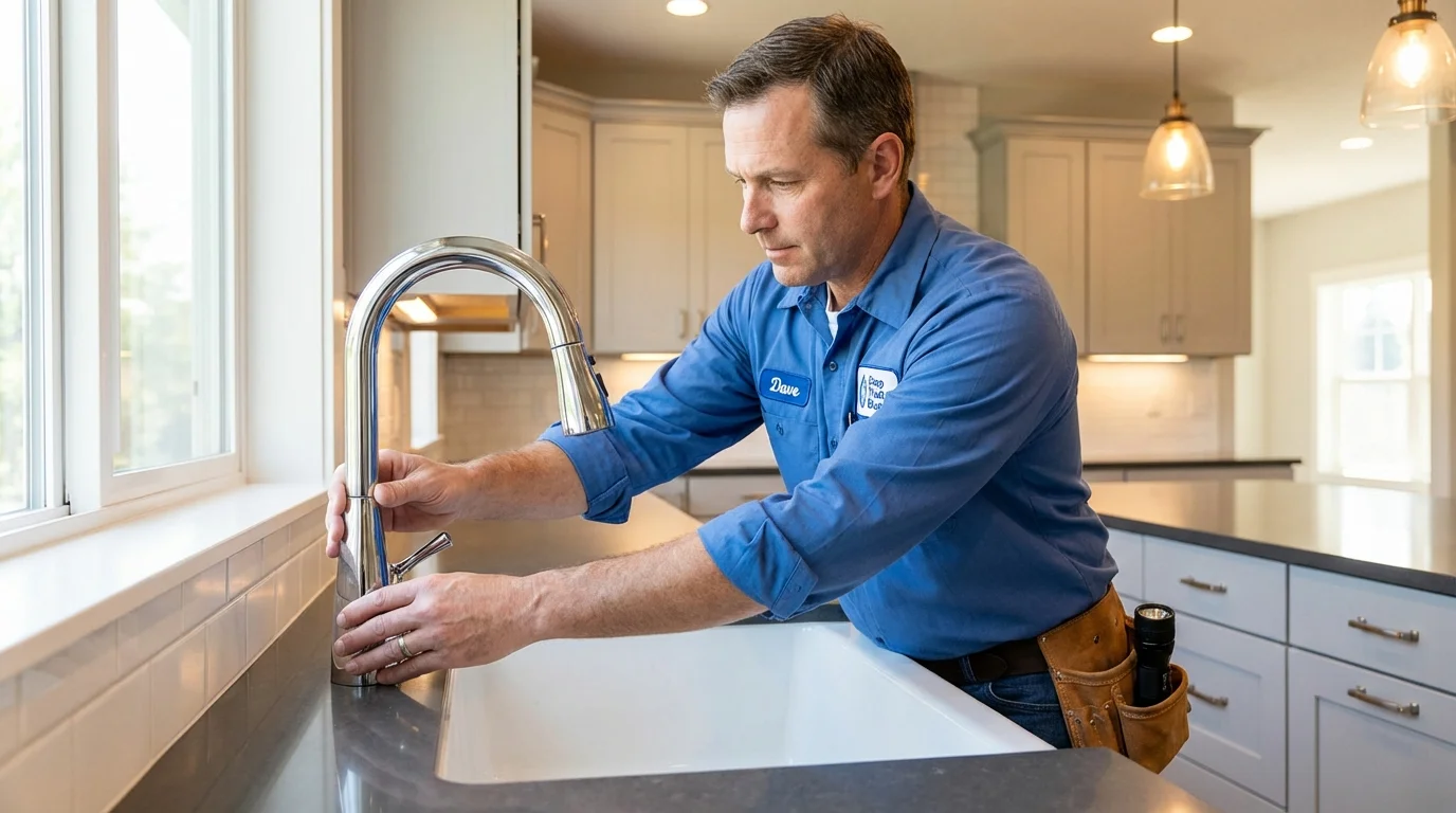 Kitchen faucet installation by Johns Plumbing LLC in Jersey Shore